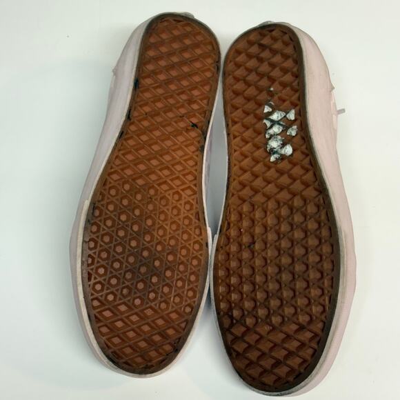 Vans Sneakers Juniors 7 Pink Checkerboard Canvas Suede Lace Up Low Top Casual - Picture 8 of 11